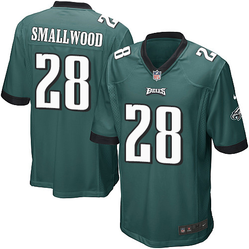 Men's Game Wendell Smallwood Nike Jersey Midnight Green Home - #28 NFL Philadelphia Eagles